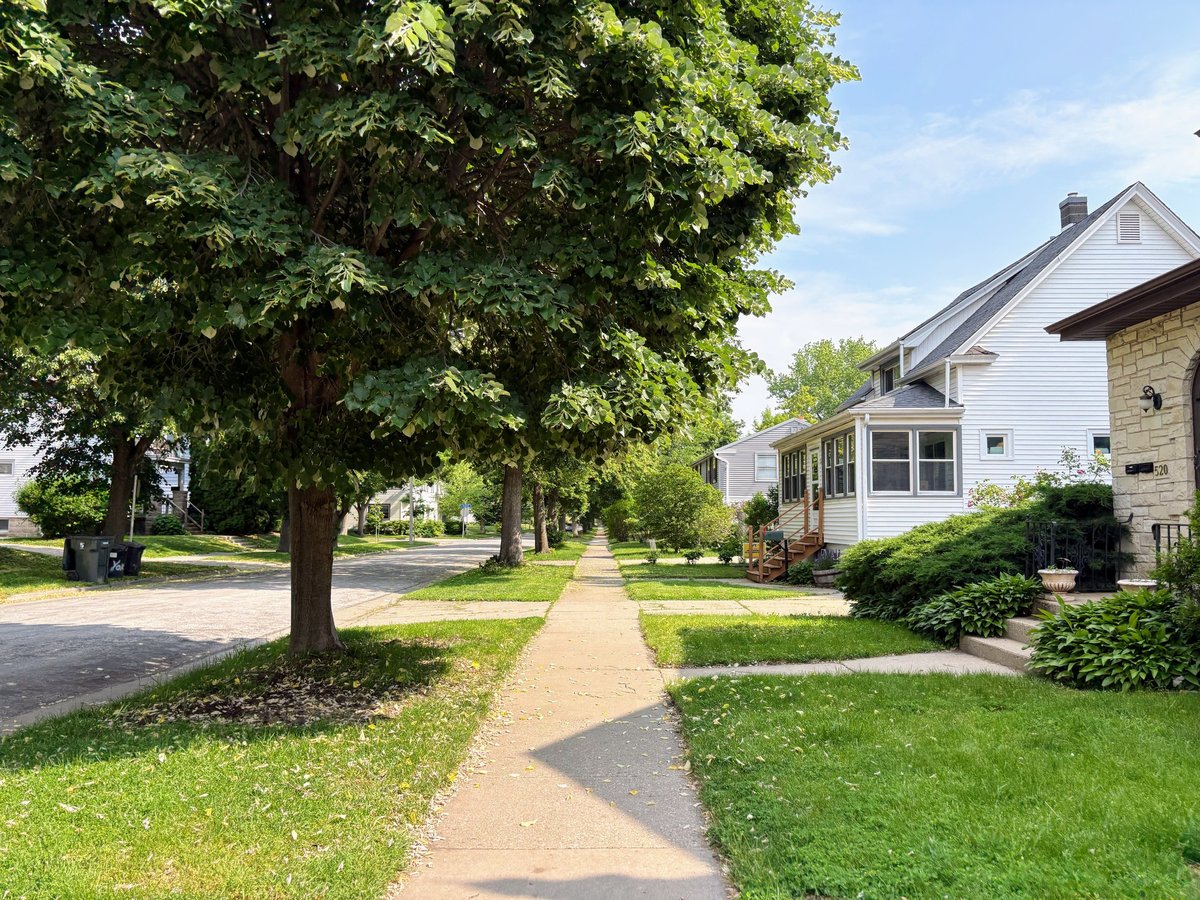 Residential street in a local neighborhood